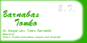 barnabas tomko business card